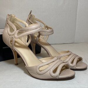 Nine West  Gamel Nude Strappy Heels